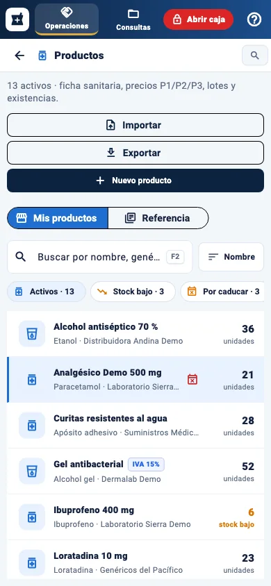 App FARLYA en un teléfono Android
